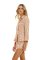 The Lazy Poet Women's Vera Panther Pink Long Sleeve Linen Short Set