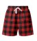 Boxercraft Adult Red/Black Buffalo Plaid Unisex Flannel Plaid Oversized Lounge Short
