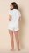 The Cat's Pajamas Women's White Pima Knit Cotton Short Sleeve Short Pajama Set