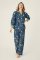 PJ Salvage Wild At Heart Classic Flannel Pajama Set in Navy