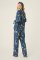 PJ Salvage Wild At Heart Classic Flannel Pajama Set in Navy