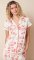 The Cat's Pajamas Women's Wing & Bloom Pima Knit Cotton Capri Pajama Set