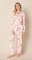 The Cat's Pajamas Women's Wing & Bloom Pima Knit Cotton Classic Pajama Set