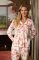 The Cat's Pajamas Women's Wing & Bloom Pima Knit Cotton Classic Pajama Set