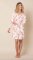 The Cat's Pajamas Women's Wing & Bloom Pima Knit Cotton Long Sleeve V-Neck Sleepshirt