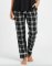 Boxercraft Women's Black/White Plaid Flannel Cuffed Pajama Pant
