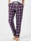 Boxercraft Women's Purple/White Plaid Flannel Cuffed Pajama Pant