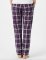 Boxercraft Women's Purple/White Plaid Flannel Cuffed Pajama Pant