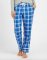 Boxercraft Women's Royal/Silver Plaid Flannel Cuffed Pajama Pant