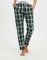 Boxercraft Women's Green/White Plaid Cuffed Flannel Pajama Pant