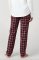 Boxercraft Kids Varsity Maroon/Oxford Plaid Poly Flannel Lounge Pant