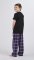 Boxercraft Kids Purple/White Plaid Poly Flannel Lounge Pant