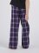 Boxercraft Kids Purple/White Plaid Poly Flannel Lounge Pant